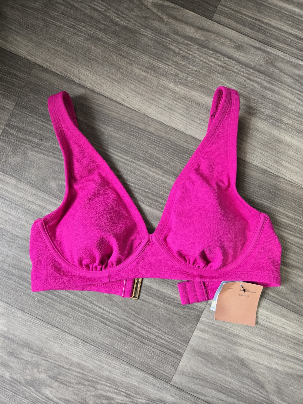 Shade Shore Hot Pink Women's Scoop Bralette Size 36D